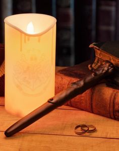 Harry Potter LED stearinlys med tryllestav fjernbetjening 14 cm