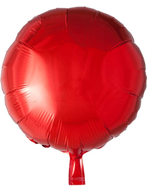 Rund Rød Folieballon 46 cm
