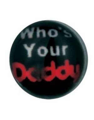 Who's Your Daddy Sort/Hvid - Dermal Anchor 4 mm Kugle med 1,2 mm gevind