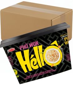 12 st Pho Wok Bowl Garlic & Onion - Pho med Løg og Hvidløgssmag - HELLO - Hel Kasse 912 gram (Vietnam)