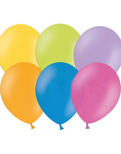 100 stk 13 cm MEGAPACK - Små Balloner Assorterede Farver