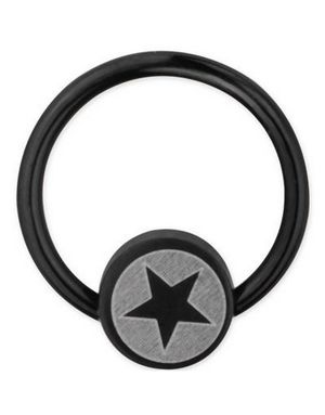 Star Black BCR Piercing - Strl 1.2 x 10 mm