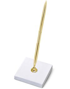 Stativ med Guldfarvet Kuglepen 16 cm