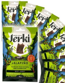 20 stk Jerki Spicy Jalapeno Beef Jerky - Hel Eske 900 gram