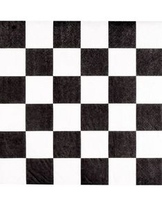 20 stk Rutete Svart og Hvit Racing Servietter 3-Lags 33x33 cm
