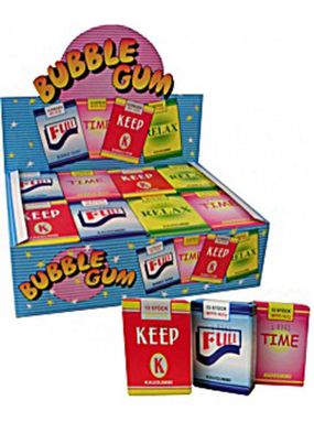 24 pk med 13 stk Tyggegummi Sigaratter i Assortert Motiv - Hel Eske