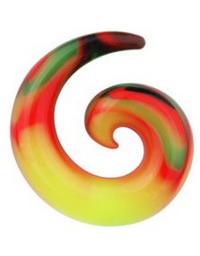 Curl Expander Rainbow - Silikone Ørepiercing
