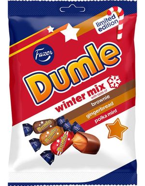 Dumle Winter Mix - Dumle med Brownie, Pepperkake og Polkamintsmak 180 gram