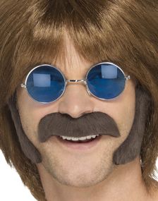 70'er Brun Moustache og Bakkenbarter