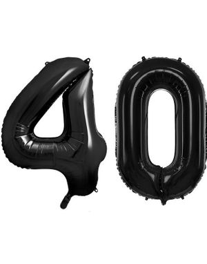 40 år balloner - 35 cm sort