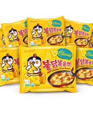 20 stk Samyang Buldak Hot Chicken Ramen Cheese - Hel Kasse 2,8 kg (Korea)