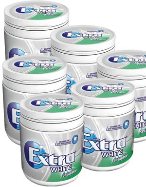 6 stk Store Extra White Spearmint Tyggegummi Bokser - Hel Eske 504 gram