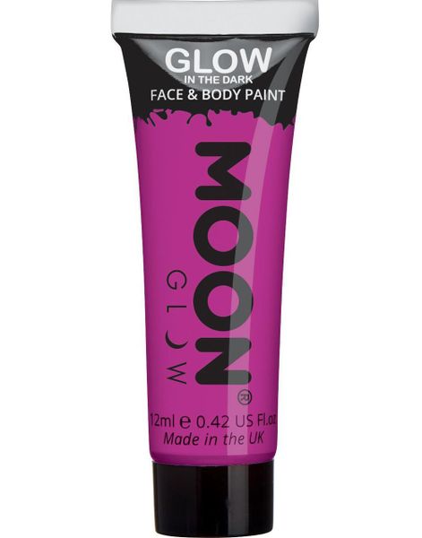 Lilla Glow in the Dark Ansigts- og Kropsmaling 12 ml