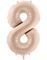 Beige Stor Folieballong 72 cm