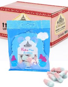 20 stk Fizzy Pink & Blue Bottles - Hel Eske Bonds of London (UK)