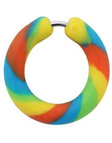 Silikone Multi Color Circle - Fake Piercing