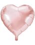 Hjerteformet Rosenguldfarvet Folieballon 45 cm