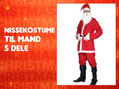 Nissekostume til Mand 5 Dele