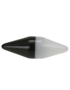 Spids Pil Sort/Hvid - 5x15 mm Akrylkugle til 1,6 mm stang