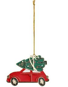 Hengende Christmas Car Dekorasjon med Tråd 9 cm