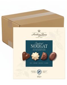 DATO PRODUKT - 10 st Anthon Berg Betydande Nougat - Lådor med Olika Nougatchoklad - Hela Lådan 1,67 kg