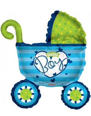 Baby Boy Barnevogn - STOR Folieballon 91 cm