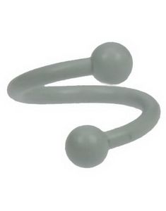 Twister - 1,2 x 8 mm Hvid Øjenbrynspiercing