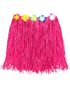 Hawaii Hula Skørt m/Blomster - 40 cm Lyserød