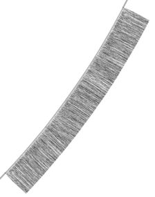 Skinnende Sølvfarget Frynsebanner 1,35 meter