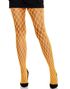 Strømpebukse med geometrisk nettingmønster – Oransje