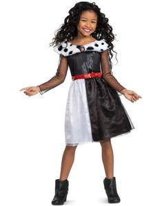 Licenseret Cruella de Vil kostume til børn