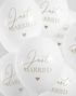 6 stk 30 cm Bryllupsballonger "Just Married"
