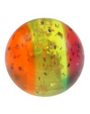 Glitrende - Lilla og Orange Akrylkugle