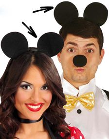 Sorte Mickey/Minnie Mouse Ører