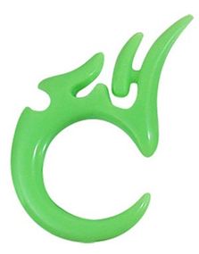 Grøn Dragon Claw Expander Ørepiercing i Akryl 3 mm