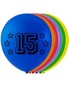 15 tal - 8 stk Flerfarvede Balloner 26 cm