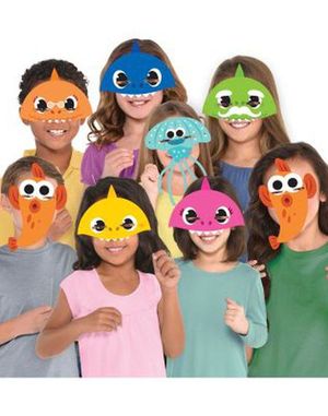 8 stk Pappmasker Baby Shark