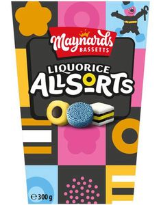 Gaveæske med Maynards Bassetts Allsorts Lakrids 300 gram