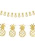 Guldfarvet Ananas Guirlander 2 meter - Aloha Tropical