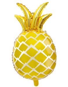 Guldfarvet Ananas-Formet Folieballon 48x67 cm