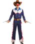 Blått Cowboy Kostyme til Mann med Gullstjerner - Strl M/L