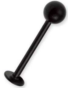 Sort PVD Labret med Rund Kugle