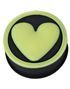 Yellow Heart - Lyser I Mørket - Sort Piercing Plug