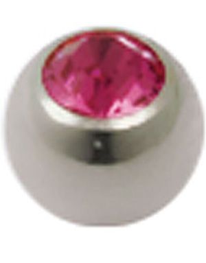 Enkelt Diamant Pink - 3 mm Titankugle til 1,2 mm stang