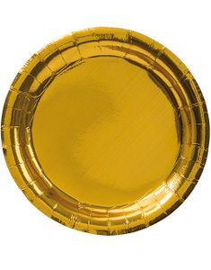 8 stk Små Metallisk Guldfarvet Paptallerkner 18 cm
