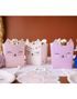 3 stk Lys Rosa Katte Snack/Popcornbeger med Gullfolierte Detaljer 10x14 - Kitty Party