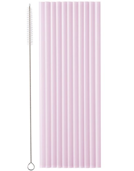 12 stk Lilla Gjenbrukbare Sugerør 23 cm
