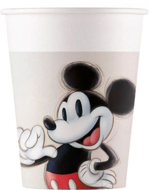 8 stk Lisensiert Mickey & Minnie Pappkopper – 200 ml