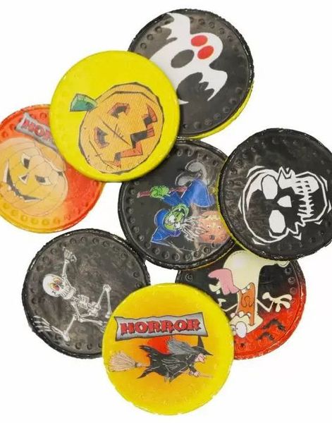 1 kg Horror Coins - Chokolademønter med Uhyggelige/Halloween Motiver