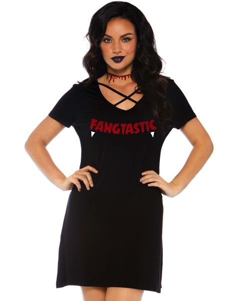 Fangtastic Sort kostumekjole med Lommer